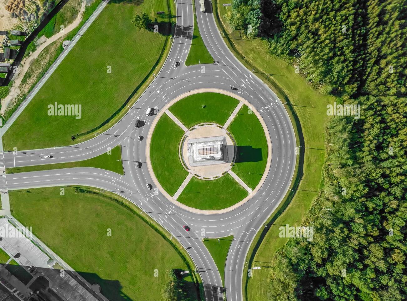 Completed ring road at dusk